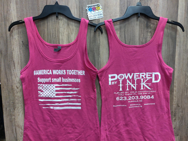 America Works Together - Help support our small business t-shirts