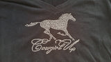 Rhinestone Horse Cowgirl Up Transfer       *HORSE BLING*