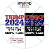 Trump 2024 3-Terms Snowflake design
